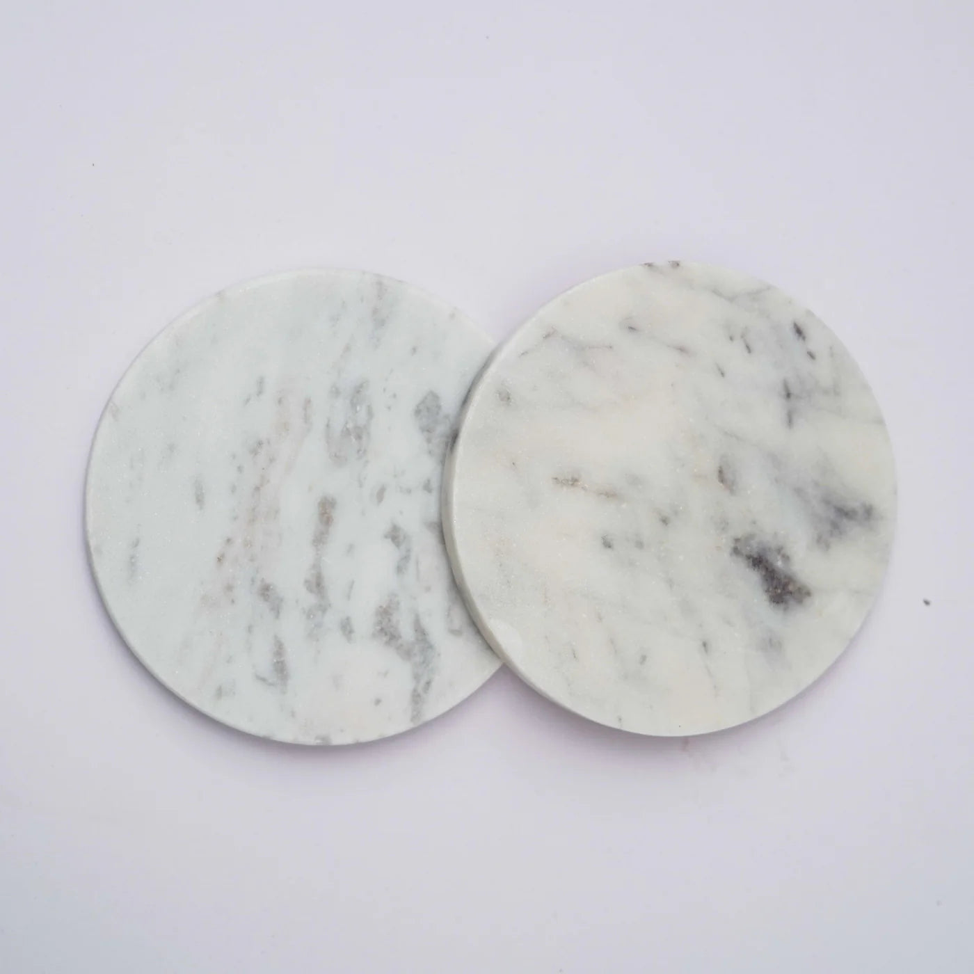 Round Marble Coasters – Set of 4