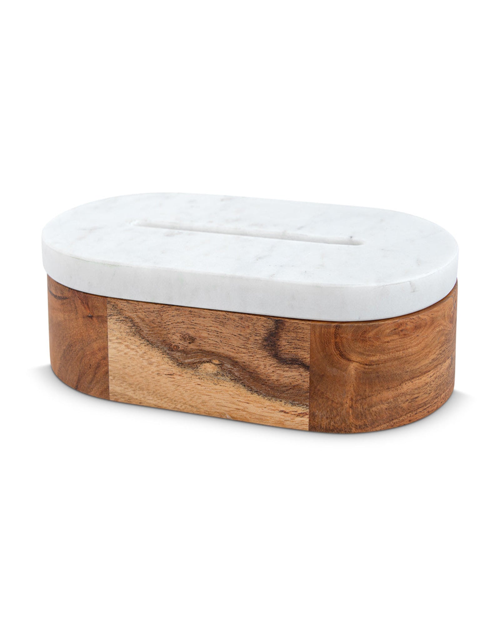 Wooden Marble Tissue Box
