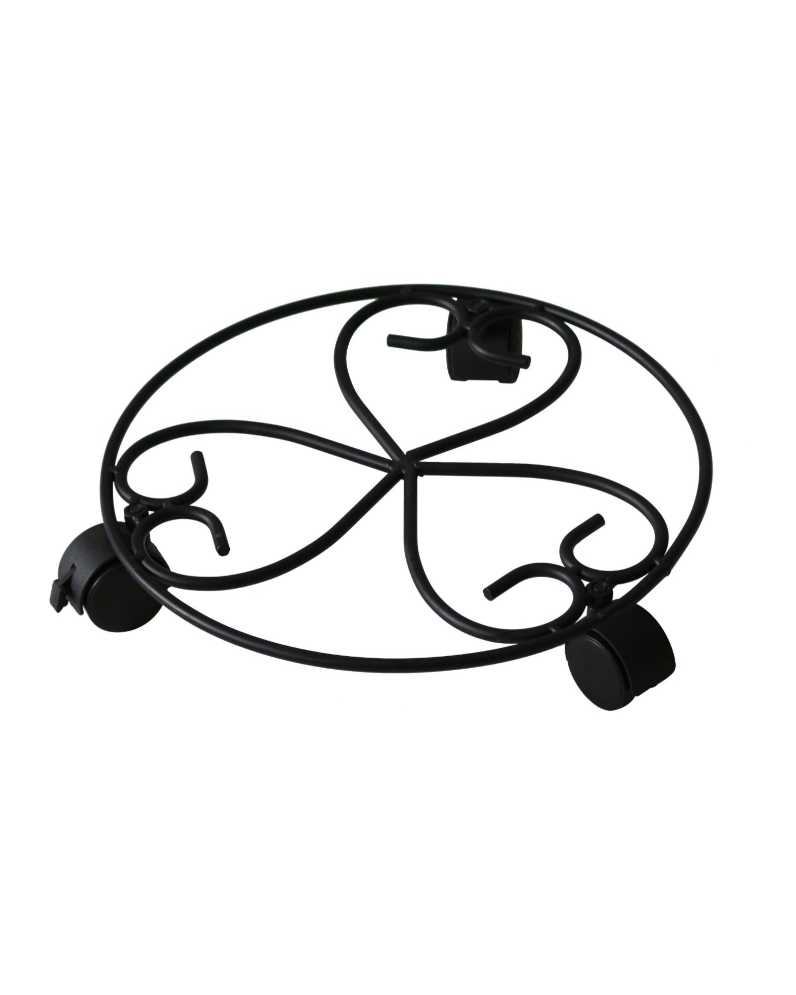 Heavy-Duty Round Metal Plant Caddy with Wheels