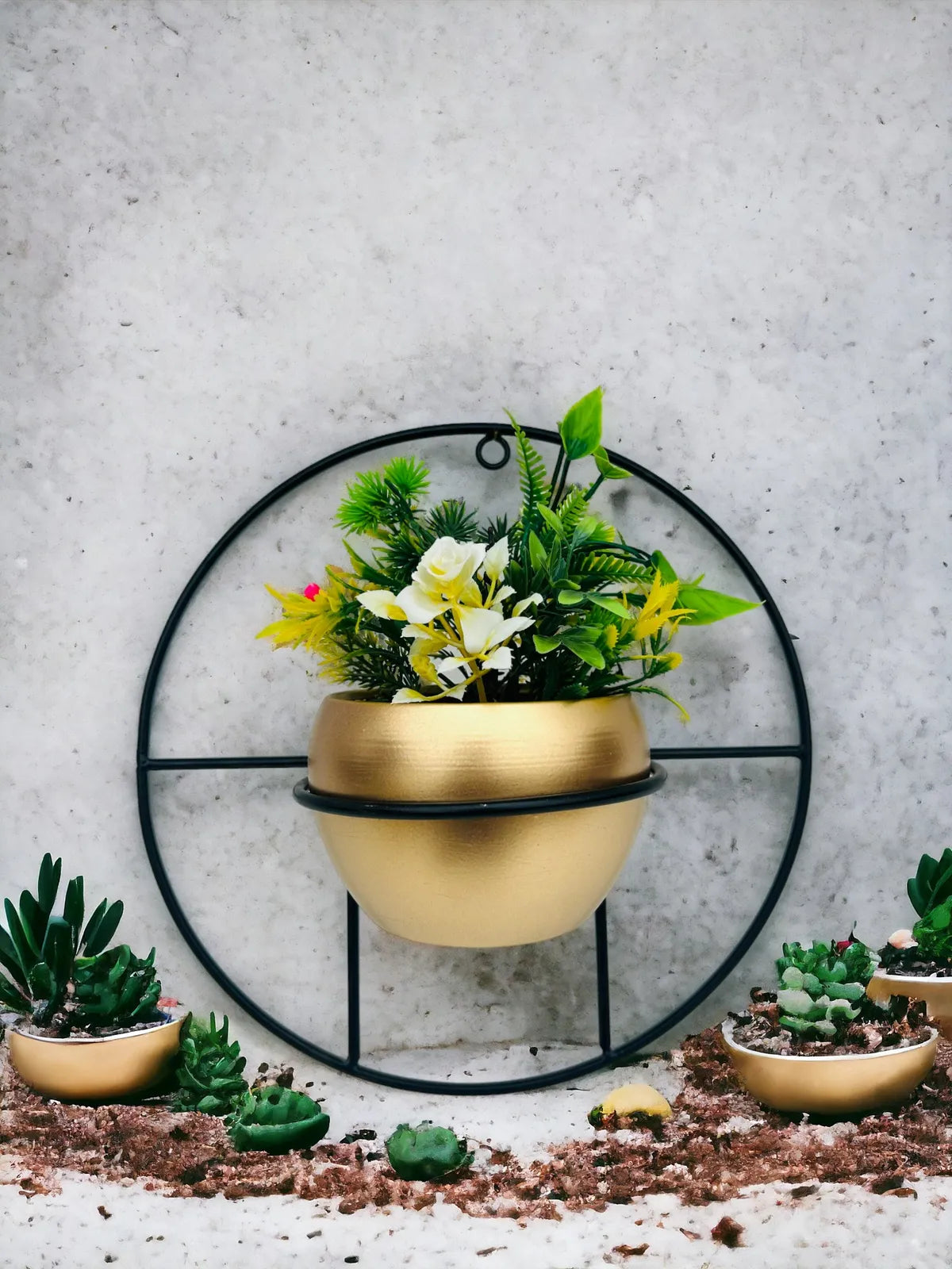 Wall-Mounted Metal Planter