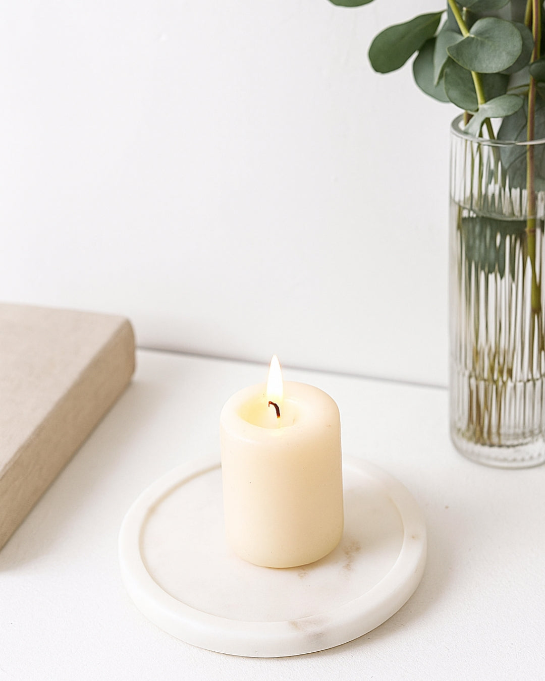 White Marble Round Platter