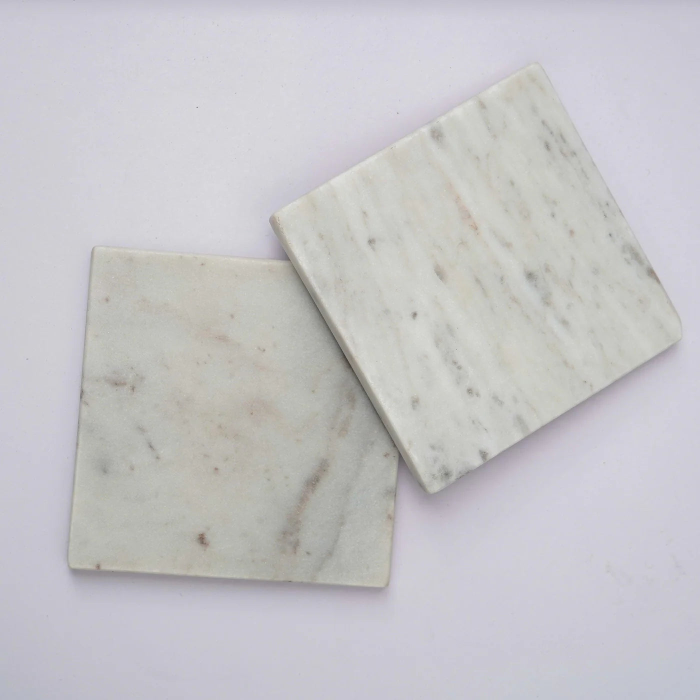 Square Marble Coasters – Set of 4