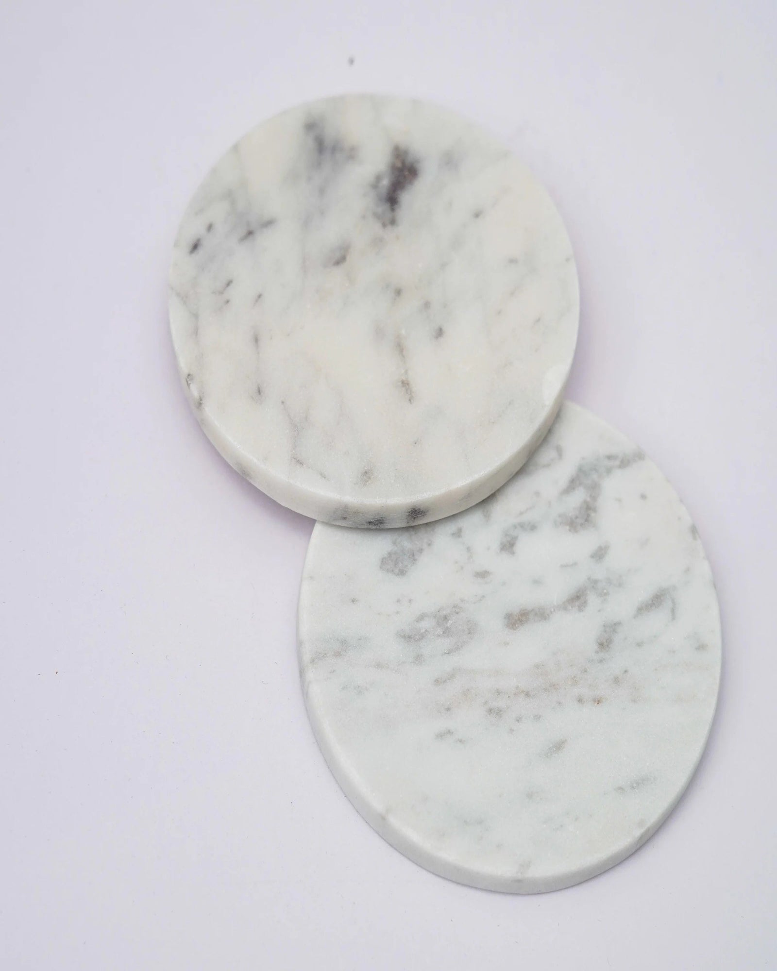 Round Marble Coasters – Set of 4